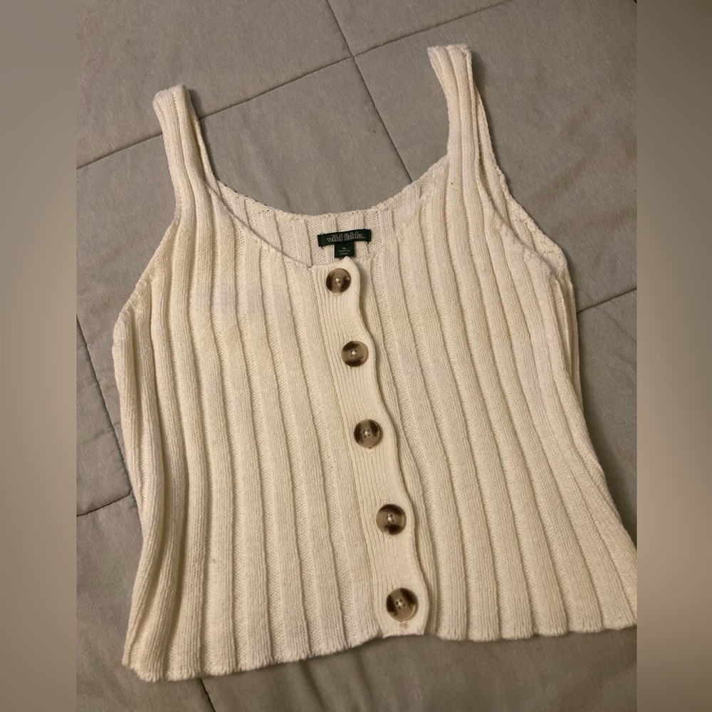 Wild Fable Knit Button Tank Top